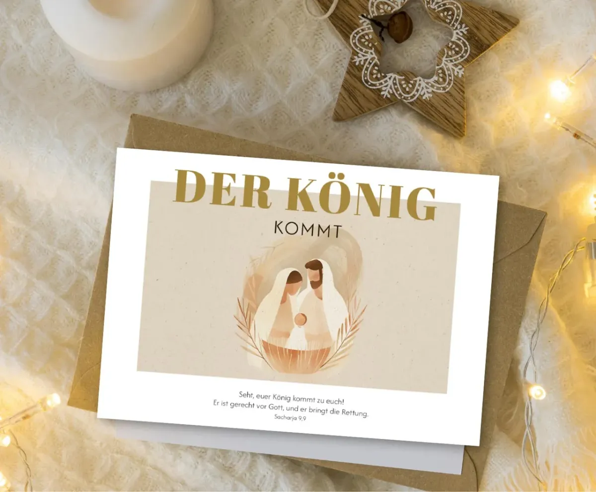 Faltkarte Der König kommt - Sacharja 9,9