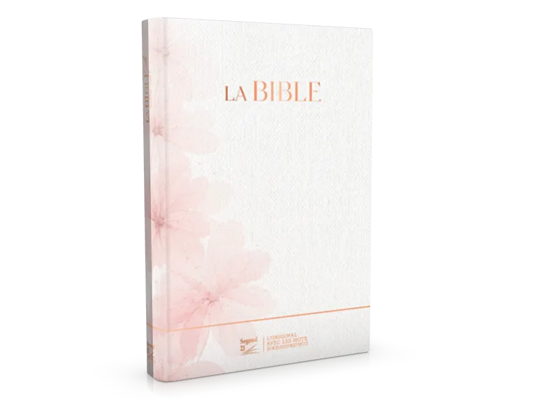 Bible S21 Confort, Souple en toile, rose, tranche or rose