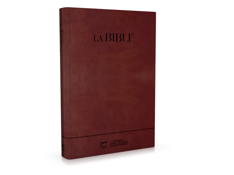Bible S21 Confort, Souple en fibrocuir, brun, tranche or