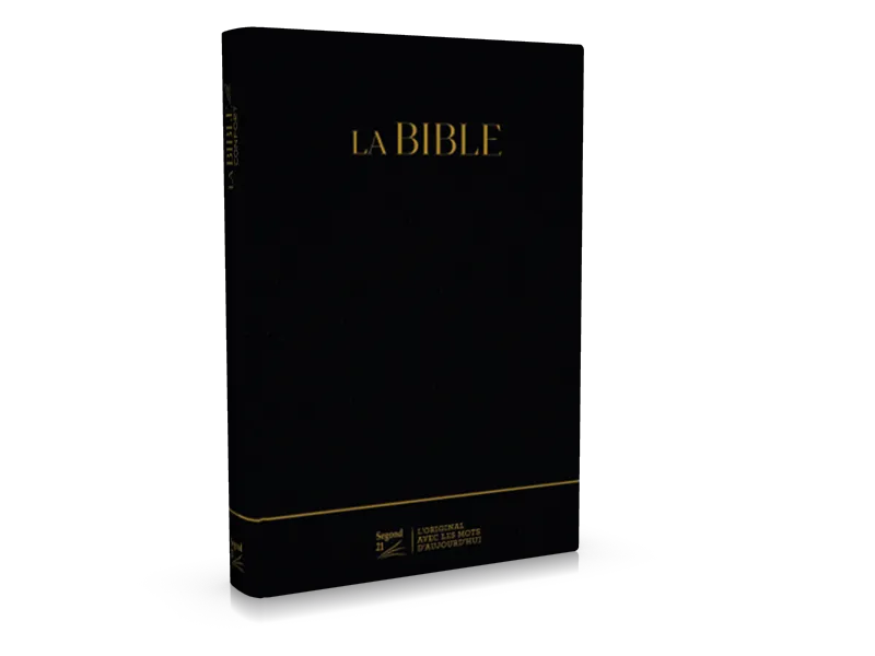 Bible S21 Confort, Souple en cuir véritable, noir, tranche or
