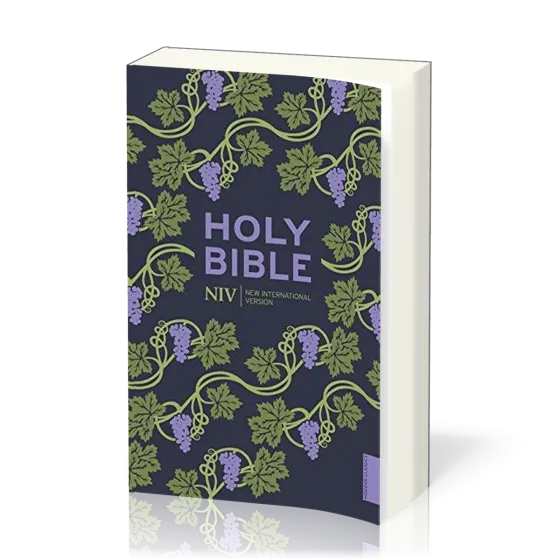 Anglais, Bible, NIV, brochée - couverture illustrée vigne