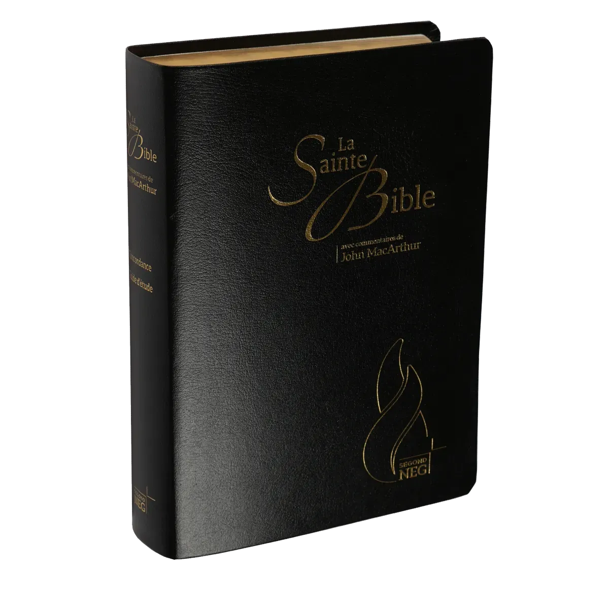 Studienbibel Segond NEG MacArthur, französisch, schwarz - Softcover, Fibroleder, Goldschnitt