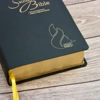 Bible d'étude Segond NEG MacArthur, noire - couverture souple, cuir véritable, tranche or, avec...
