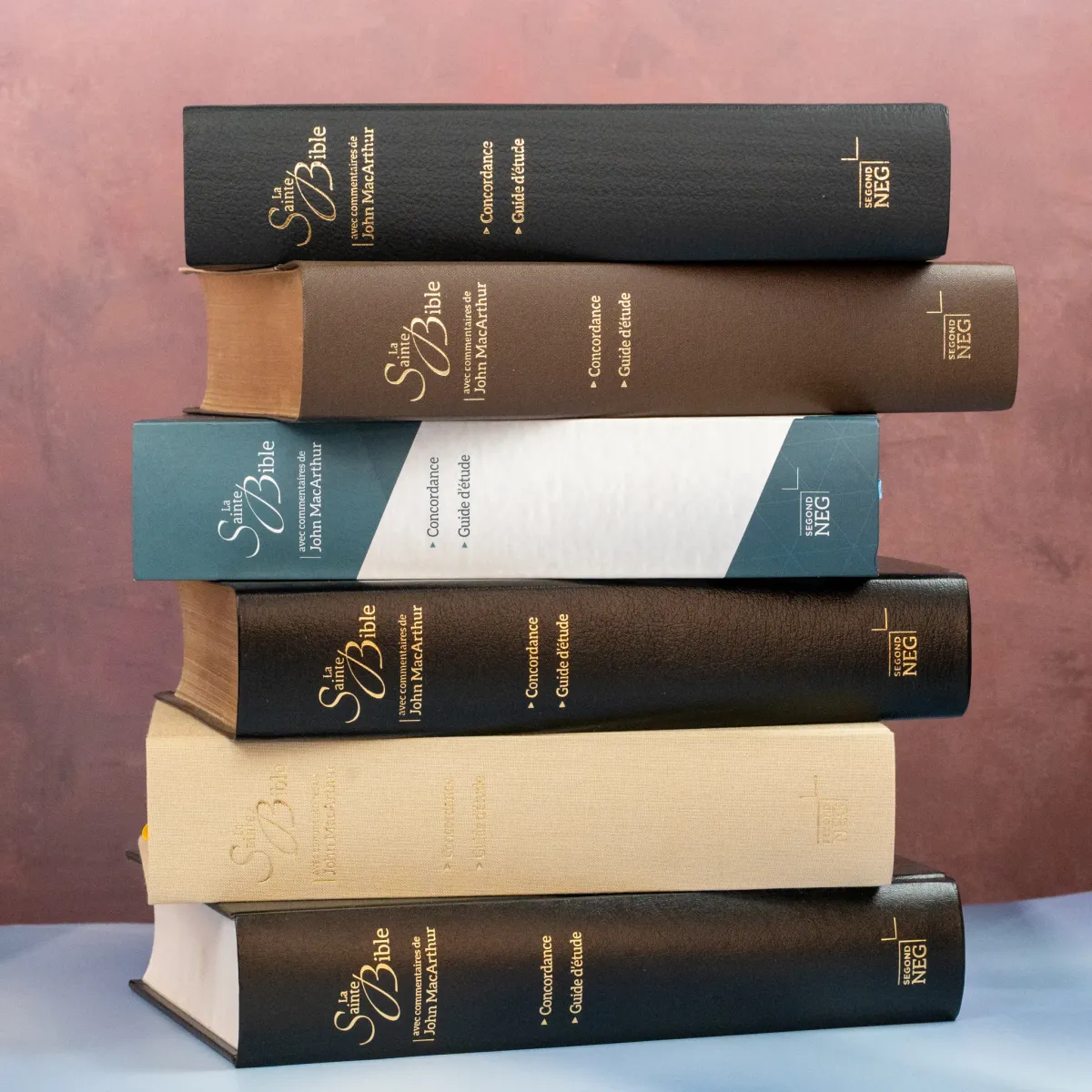Studienbibel Segond NEG MacArthur, französisch, schwarz - Softcover, Fibroleder, Goldschnitt