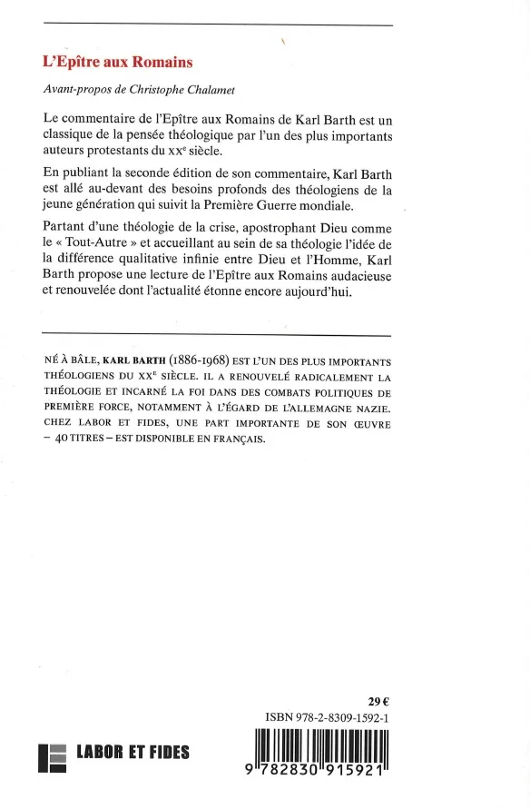 Épître aux Romains (L')