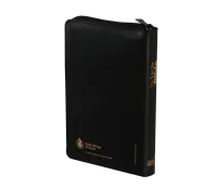 Bible Segond NEG compacte - couverture souple, fibrocuir noir, avec zipper, tranche or et onglets