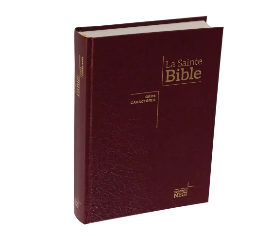 Bible Segond NEG, gros caractères, bordeaux - Couverture rigide, Skyvertex bordeaux