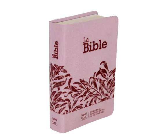 Bible Segond 21 compacte (Premium Style) - couverture souple, toile rose avec paillettes
