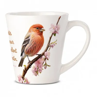 Mug oiseau "Les bontés du Seigneur" - Lamentations 3.23