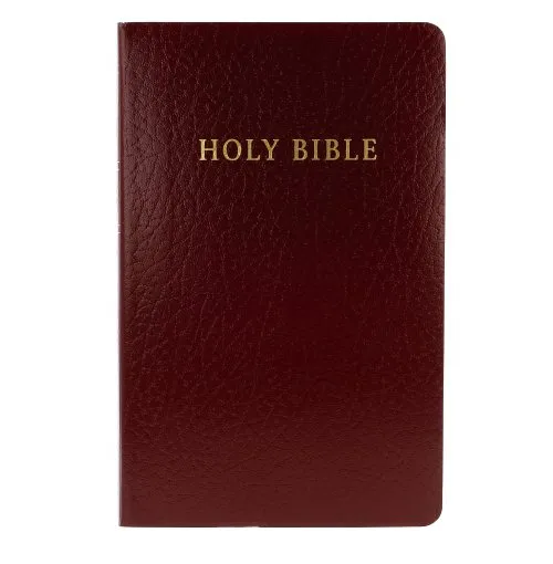 Anglais, Bible, NLT, Gift & Award, reliée, similicuir, bordeaux, tranche blanche