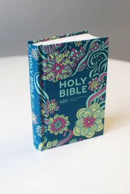 Anglais, Bible, NIV, pocket, couverture fleurs, turquoise - NIV Pocket Floral Hardback Bible