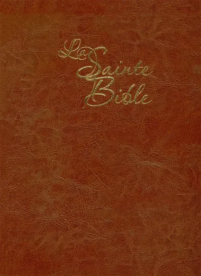 Bible Segond 1910, gros caractères, marron - couverture similicuir souple, tranche or, onglets