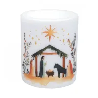 Bougie en cire - Lanterne crèche