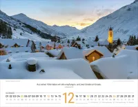 Calendrier Paysages Suisses - Allemand, Calendrier mural