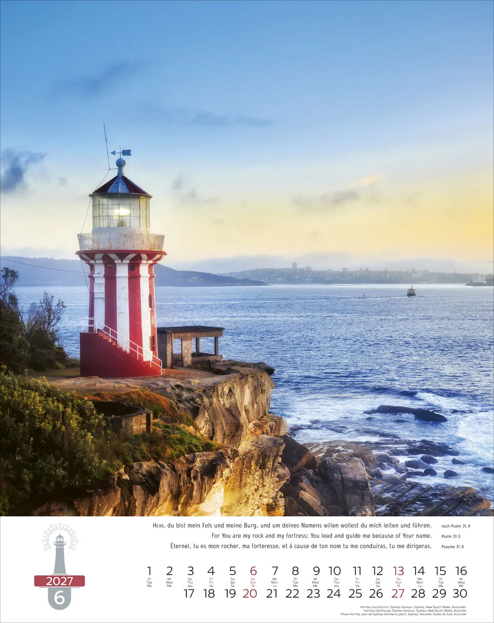 Leuchttürme, Phares, Lighthouses Dreisprachig Deutsch, Französisch, Englisch - Super-Wandkalender