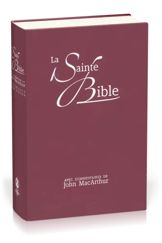 BIBEL NEG MACARTHUR, GEBUNDEN, LEDERIMITAT, GRENAT FONCÉ