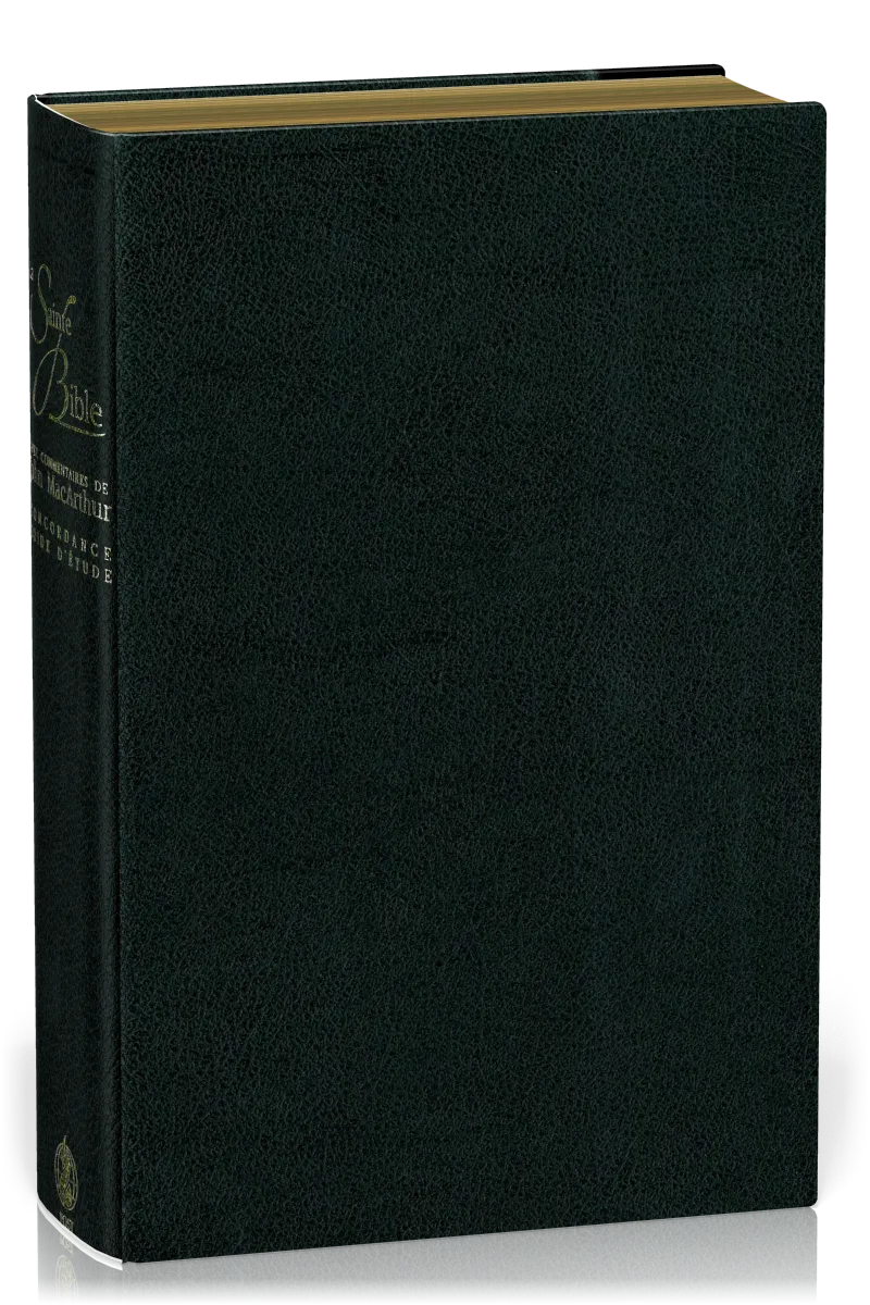 BIBEL NEG MACARTHUR, BIEGSAMES LEDER, GOLDSCHNITT, GRIFFREGISTER, SCHWARZ (MIT SCHACHTEL)