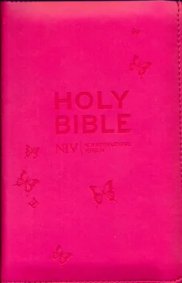 Anglais, Bible, New International Version, NIV, poche, souple, rose, fermeture éclair, tranche...