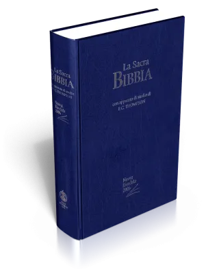 Italien, Bible Nuova Riveduta, Thompson, reliée, bleue