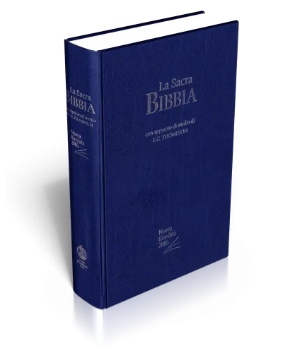 Italien, Bible Nuova Riveduta, Thompson, reliée, bleue