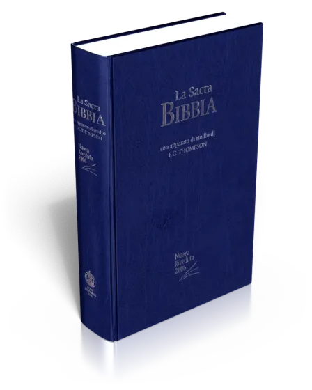 Italien, Bible Nuova Riveduta, Thompson, reliée, bleue