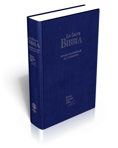 ITALIENISCH, BIBEL NUOVA RIVEDUTA, THOMPSON, GEBUNDEN, BLAU