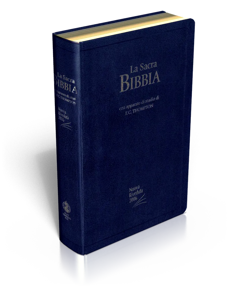 ITALIEN, BIBLE NR, THOMPSON, FIBROCUIR, NOIR, TR. OR ONGLETS