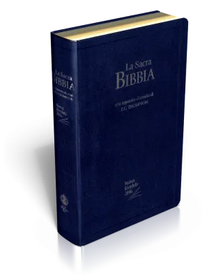 ITALIEN, BIBLE NR, THOMPSON, FIBROCUIR, NOIR, TR. OR ONGLETS