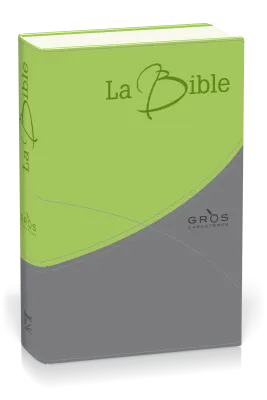 Bible Segond 21, gros caractères, duo gris/vert - couverture souple, vivella