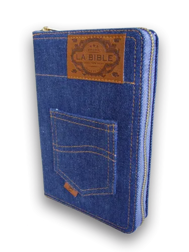 Bible Segond 21 compacte, jeans - couverture souple, avec zipper