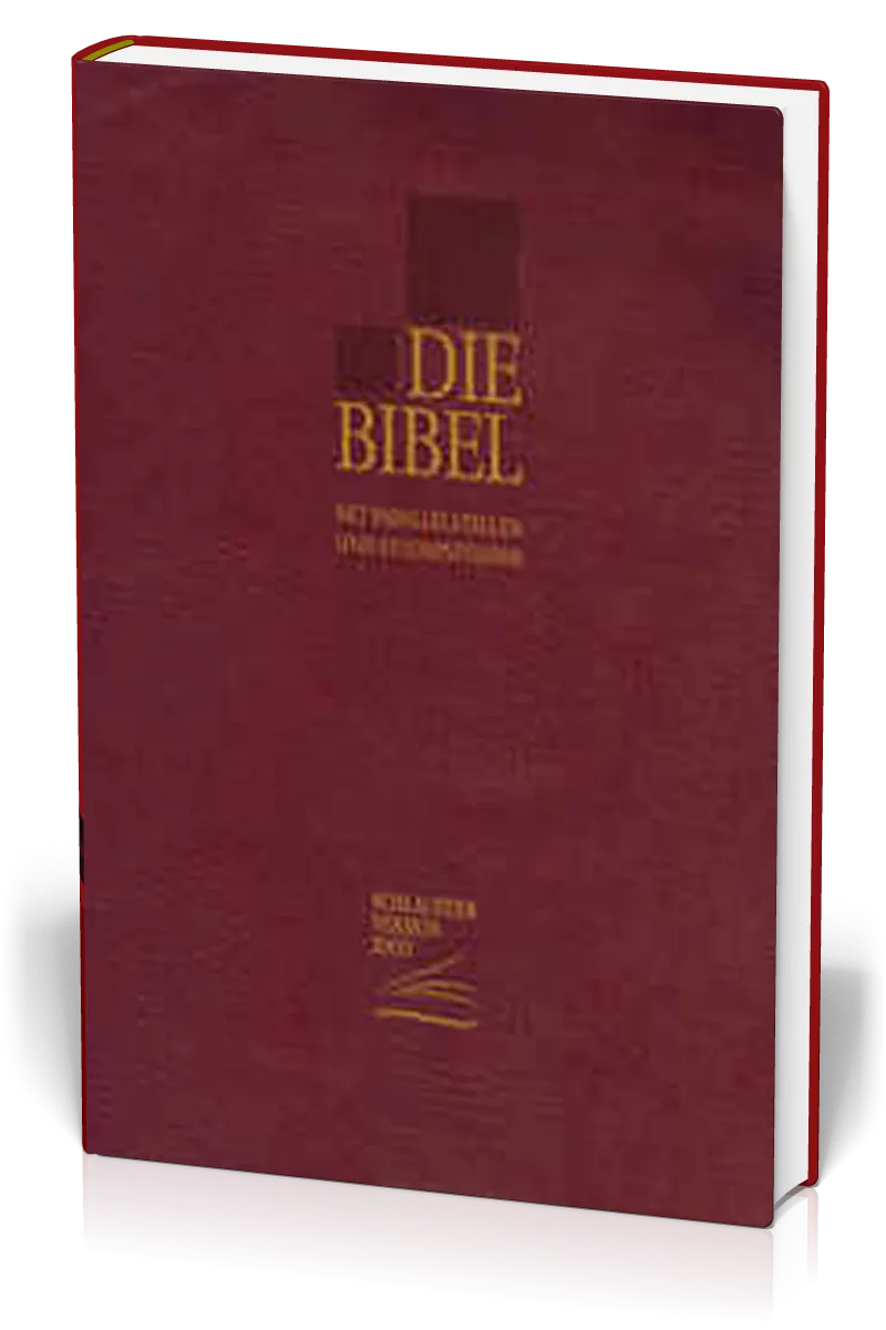 Bibel Schachter 2000, Taschenausgabe mit Parallelstellen, Goldschnitt, weinrot