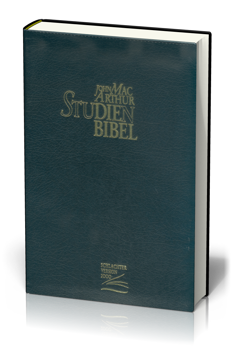 ALLEMAND, BIBLE SCHLACHTER 2000 ETUDE MACARTHUR, FIBROCUIR, TR. OR, FERM. ÉCLAIR, NOIR