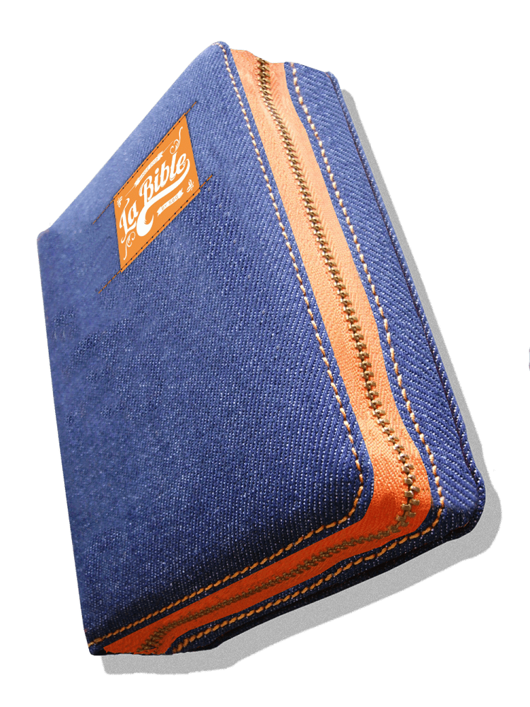 Bible Segond 21 de poche, bleue jeans - couverture rigide avec zipper