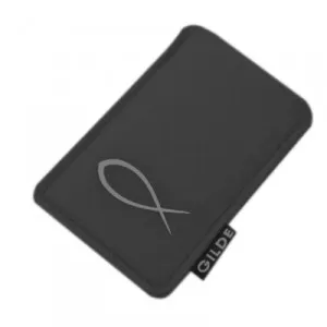 POCHETTE TELEPHONE FEUTRINE NOIR AVEC ICHTHUS