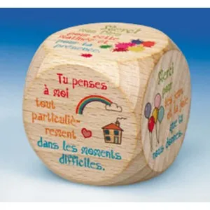 Mini-dé Merci - pour enfants, 5 x 5 x 5 cm