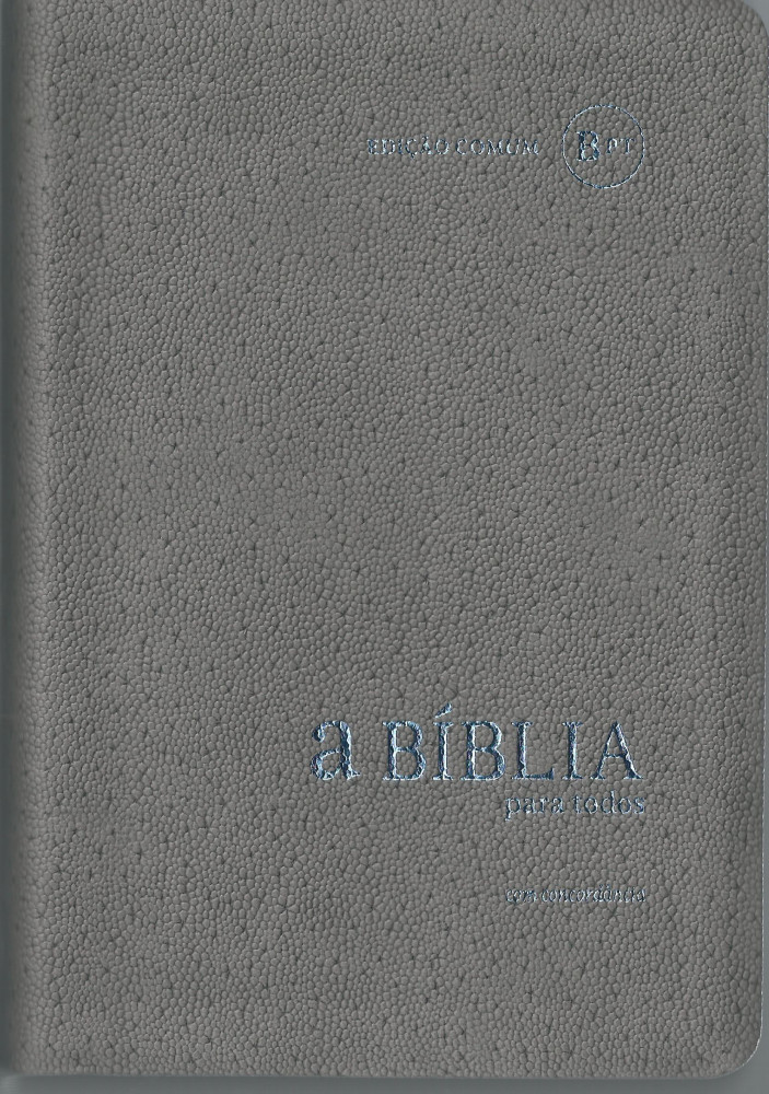Portugiesisch, Bible Bíblia Para Todos, grau, biegsam, Silberschnitt