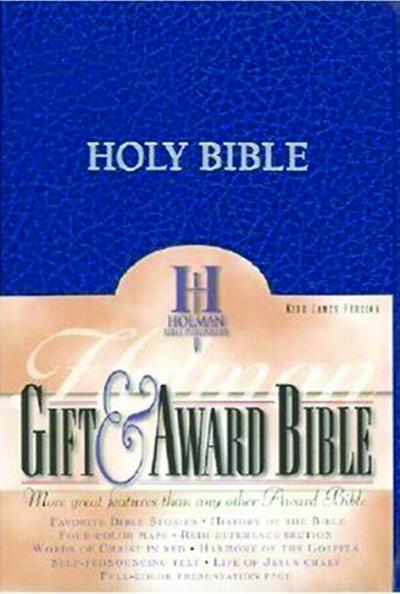 Anglais, Bible KJV, gift & award - bleu
