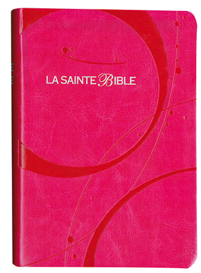 BIBLE SEGOND 1910 RELIÉE SOUPLE ROSE TR. ARGENT