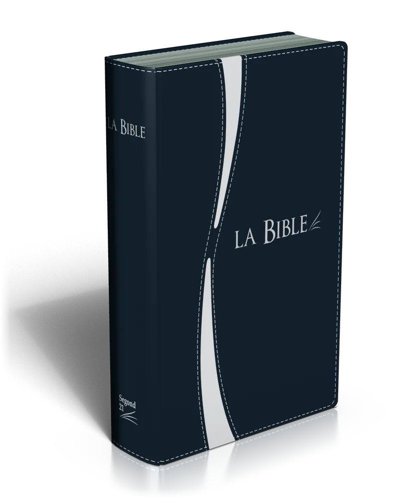 Bible Segond 21 compacte, duo bleu argent - couverture souple, vivella, tranche argent