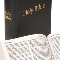 Anglais, Bible KJV, moyen modèle, rigide, noire