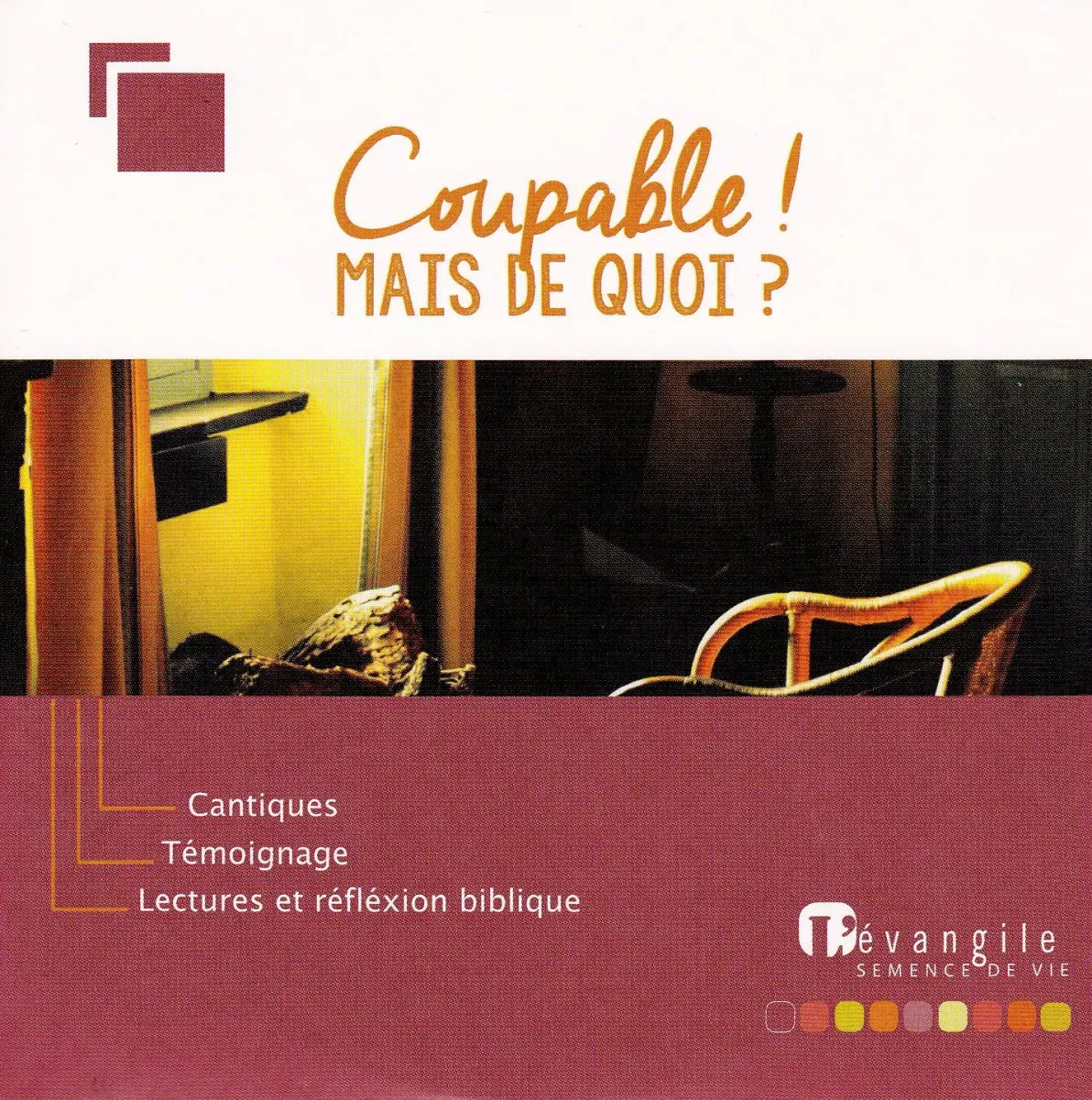 COUPABLE ! MAIS DE QUOI ? [CD 2014] CANTIQUES, TÉMOIGNAGES, LECTURES ET RÉFLEXION BIBLIQUE -...