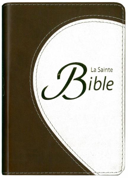 Bible Segond 1910, de poche, duo marron/beige - couverture souple, tranche or, signet
