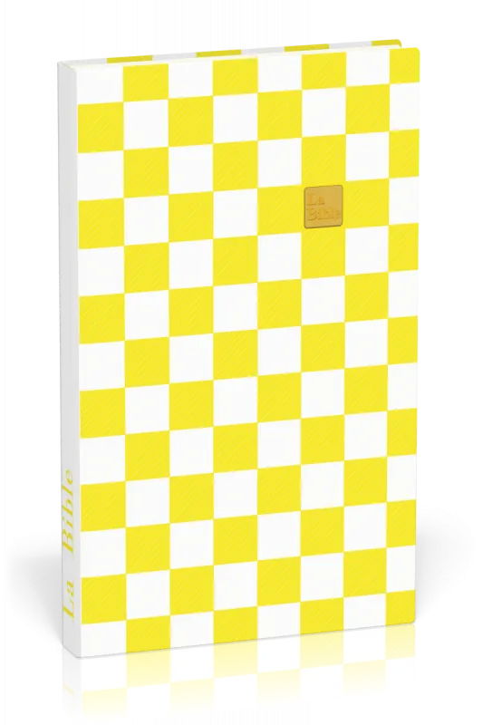 Bible Segond 21 slim, damiers jaunes - couverture souple