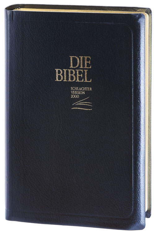ALLEMAND, BIBLE SCHLACHTER 2000, FIBROCUIR, TR. OR, NOIR