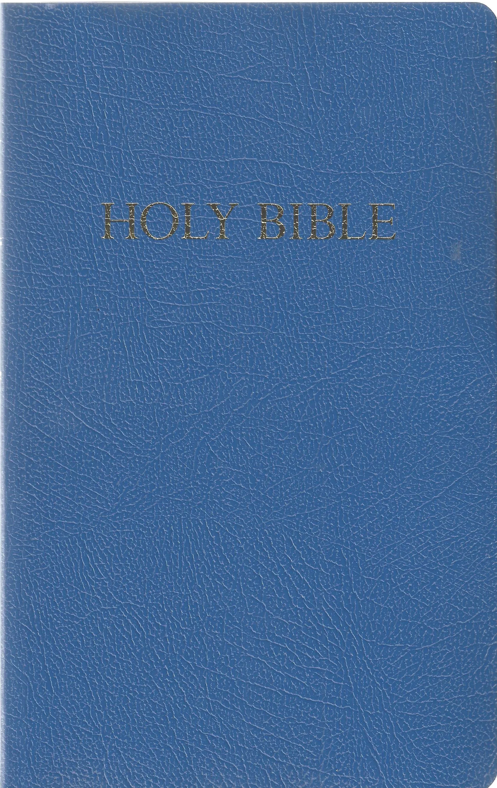 Anglais, Bible KJV, Gift & Award - imitation cuir, bleue