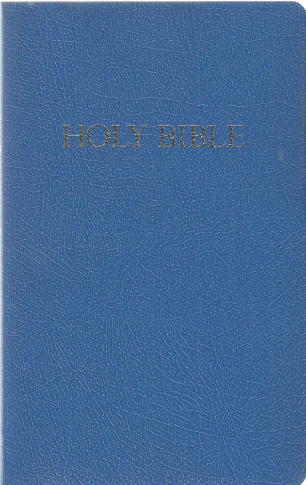 Englisch, Bibel King James Version, Kunstleder, blau,  Gift & Award