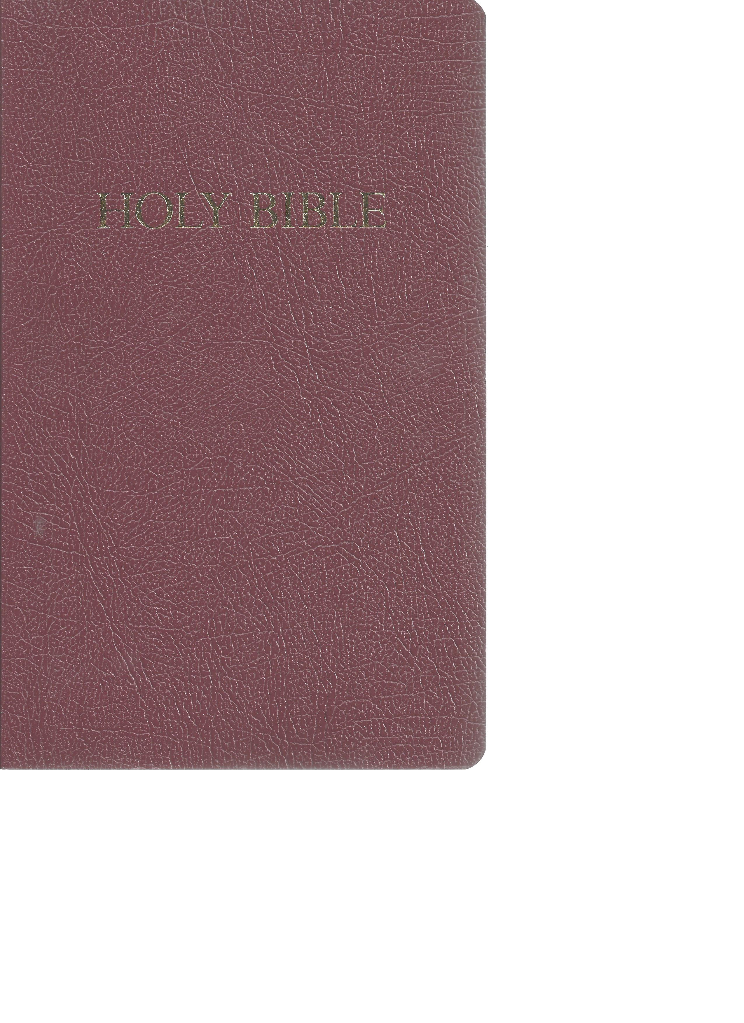 Anglais, Bible KJV, gift & award - bordeaux, imitation cuir