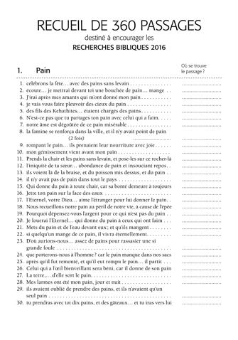 RECUEIL DE 360 PASSAGES AVEC ANNOTATIONS