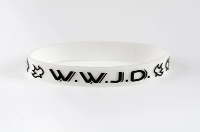 ARMBAND "WWJD" - WEISS