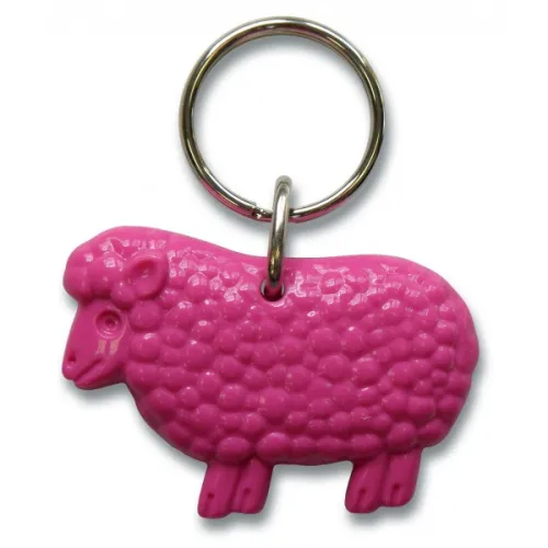 Porte-clé mouton rose 'Le Seigneur est mon berger'